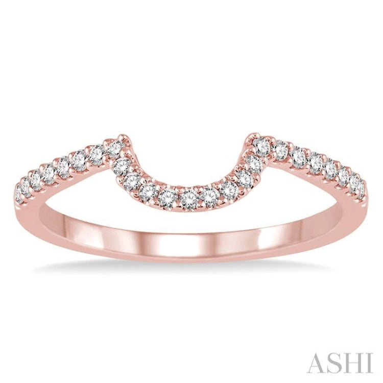 1/5 ctw Round Cut Diamond Wedding Band in 14K Rose Gold
