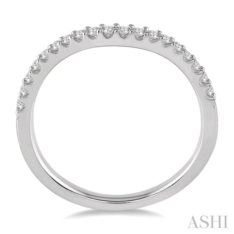 1/5 ctw Round Cut Diamond Wedding Band in 14K White Gold