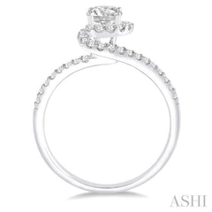 1/3 ctw Diamond Semi-mount Engagement Ring in 14K White Gold