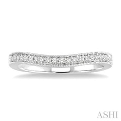 1/4 ctw Round Cut Diamond 'V' Shape Band in 14K White Gold