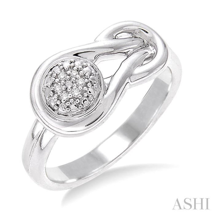 1/50 Ctw Single Cut Diamond Fashion Ring in Sterling Silver