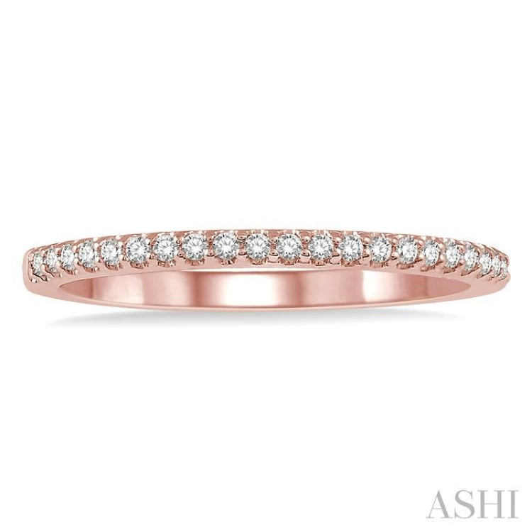1/5 ctw Round Cut Diamond Wedding Band in 14K Rose Gold