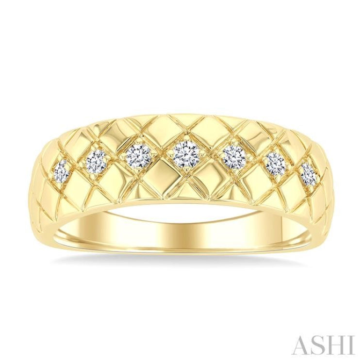 .15CTRDDM BOLD KITE SHAPE BAND YG 10K-G*