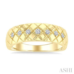 .15CTRDDM BOLD KITE SHAPE BAND YG 10K-G*
