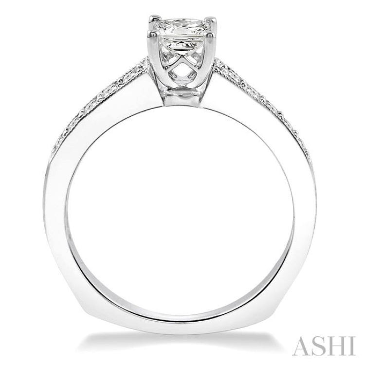 1/6 Ctw Diamond Semi-Mount Engagement Ring in 14K White Gold