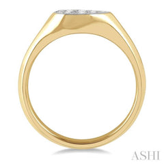 1/4 Ctw Pear Shape Lovebright Diamond Ring in 14K Yellow and White Gold