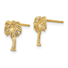 14k Polished Palm Tree Post Earrings