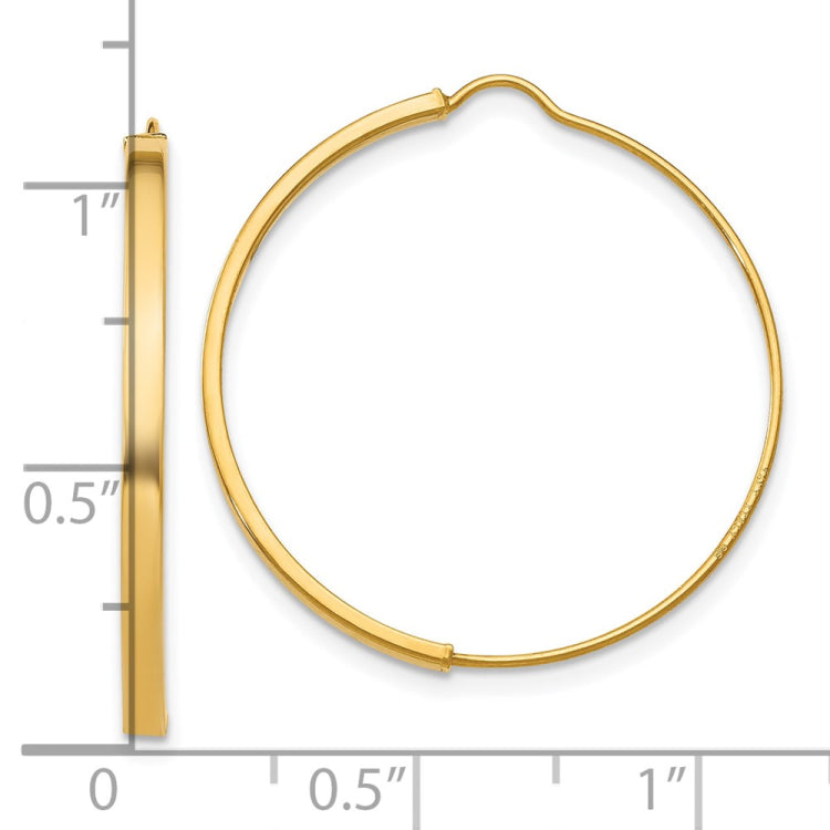 14k Wire Hoop Earrings