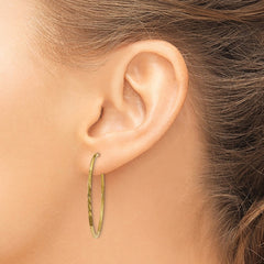 14k 1.20mm Diamond-cut Endless Hoop Earring