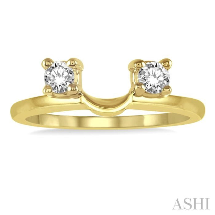 1/4 Ctw Round cut Diamond Wrap Ring in 14K Yellow Gold
