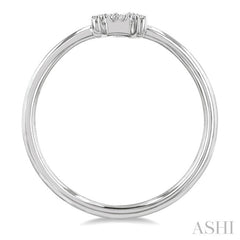 1/20 Ctw Initial 'A' Round Cut Diamond Fashion Ring in 10K White Gold