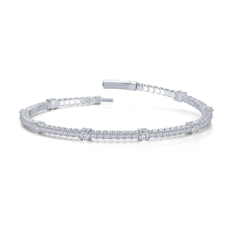 3.58 CTW Station Flexible Tennis Bracelet