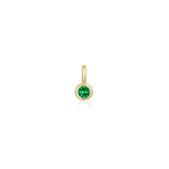May Bezel Birthstone Charm Pendant