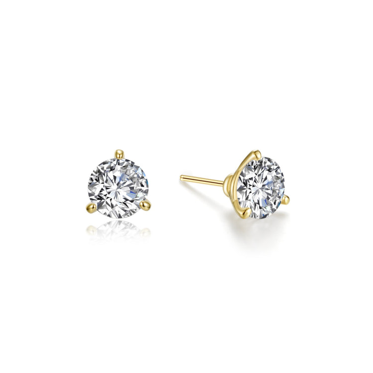 1 CTW 3 Prong Martini Stud Earrings