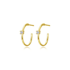25Mm High Polised Hoop Earrings