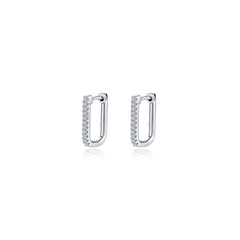 15Mm X 11Mm Rectangle Hoop Earrings