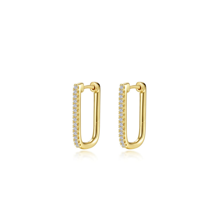 20Mm X 12.5Mm Rectangle Hoop Earrings