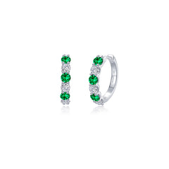 Josie Emerald Hoop Earrings