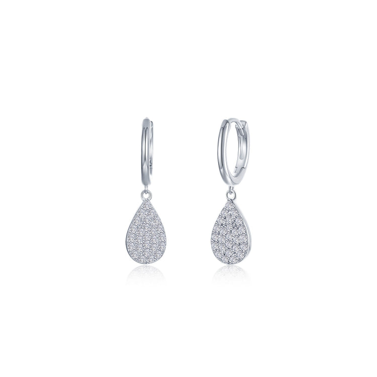 Pave Teardrop Dangle Earrings