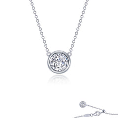 1.25 CTW Bezel-Set Solitaire Necklace