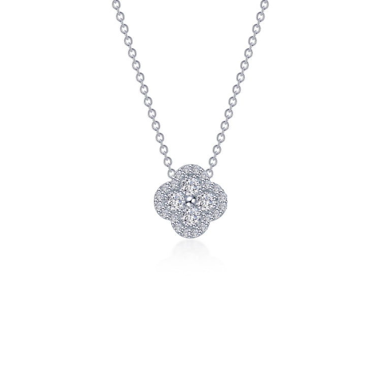 0.65 CTW Halo Necklace