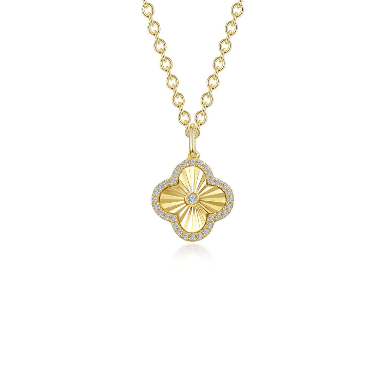 0.6 CTW Halo Necklace