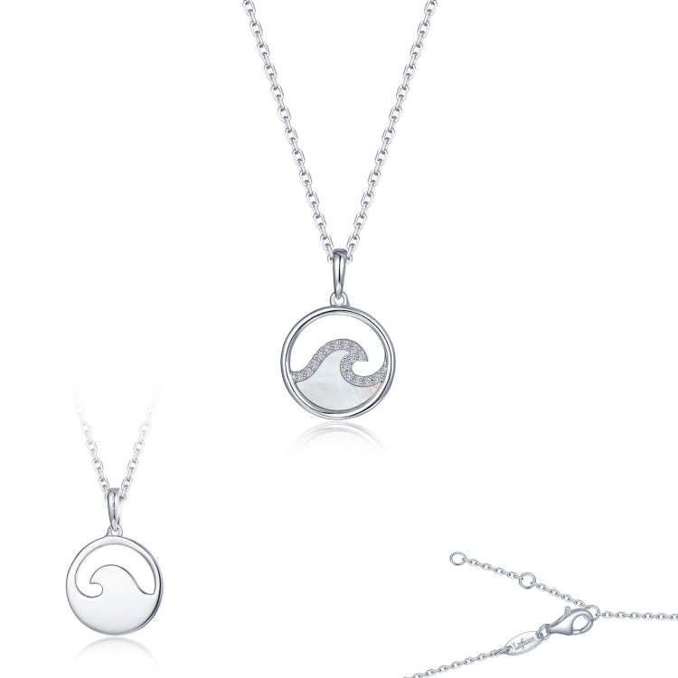 Seafoam Mother Of Pearl Pendant Necklace