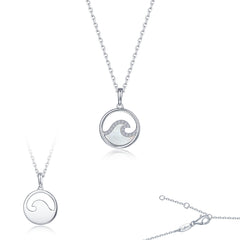 Seafoam Mother Of Pearl Pendant Necklace