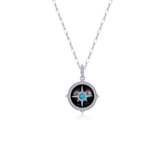 Voyager Compass Pendant Necklace