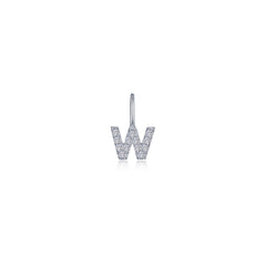 Letter W Charm Pendant