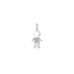 Silhouette Boy Pendant Charm 