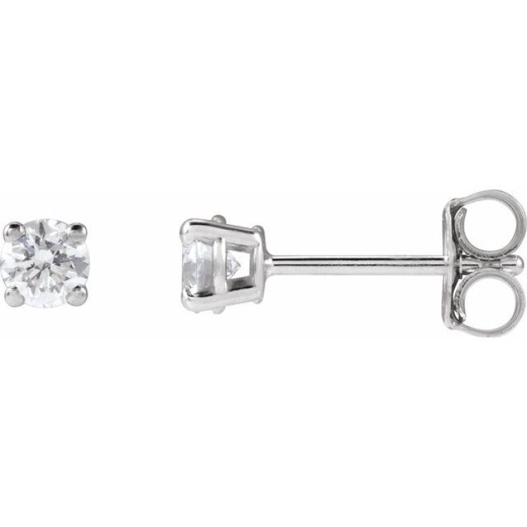 14K White Gold 1/10 CTW Lab-Grown Diamond Stud Earrings