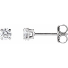 14K White Gold 1/10 CTW Lab-Grown Diamond Stud Earrings