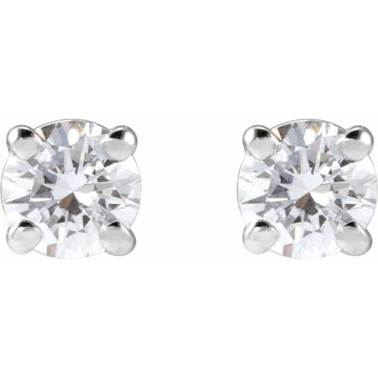 14K White Gold 1/10 CTW Lab-Grown Diamond Stud Earrings