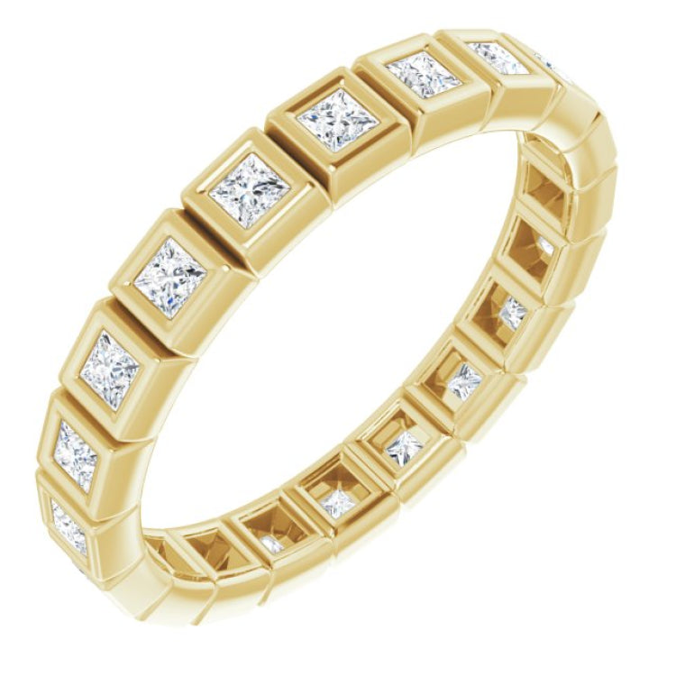 10K Yellow Gold 3/8 CTW Lab-Grown Diamond Eternity Band Size 4.5