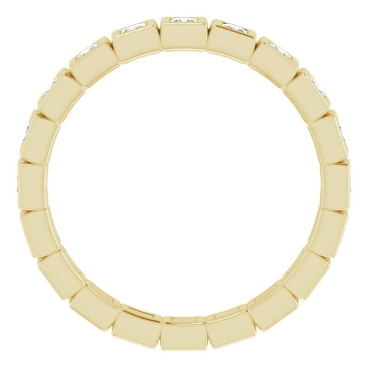 10K Yellow Gold 3/8 CTW Lab-Grown Diamond Eternity Band Size 4.5