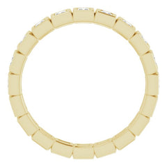 10K Yellow Gold 3/8 CTW Lab-Grown Diamond Eternity Band Size 4.5