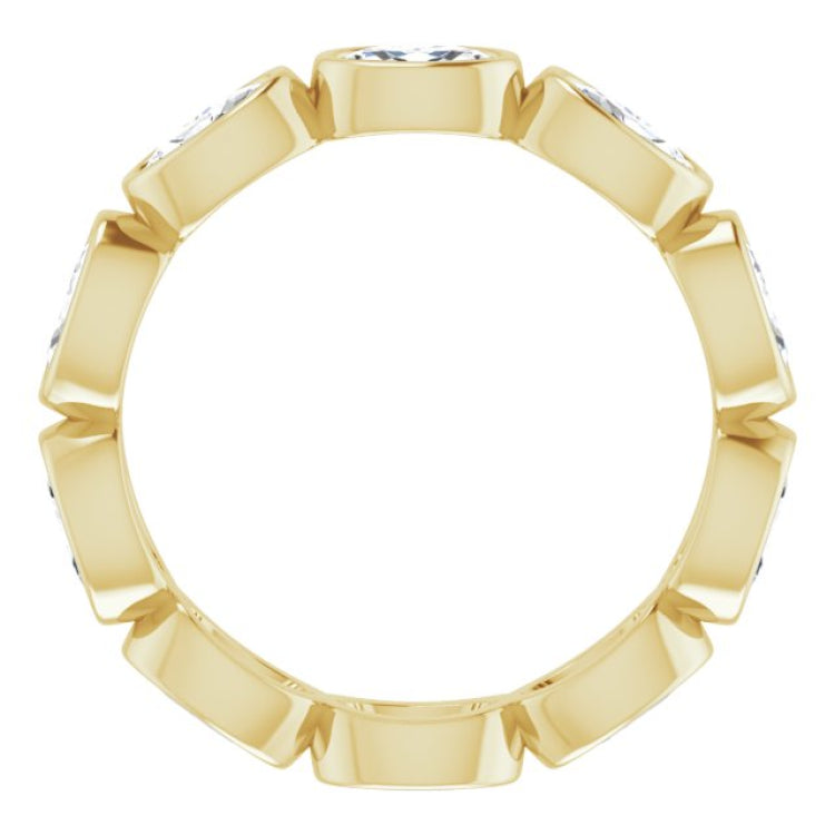 10K Yellow Gold 1 9/10 CTW Lab-Grown Diamond Eternity Band Size 7.25