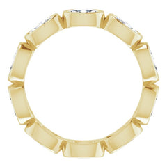 10K Yellow Gold 1 9/10 CTW Lab-Grown Diamond Eternity Band Size 7.25