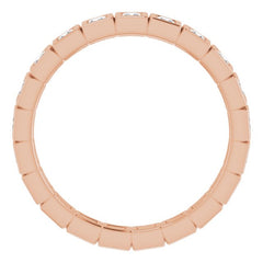 10K Rose Gold 3/8 CTW Lab-Grown Diamond Eternity Band Size 4.75