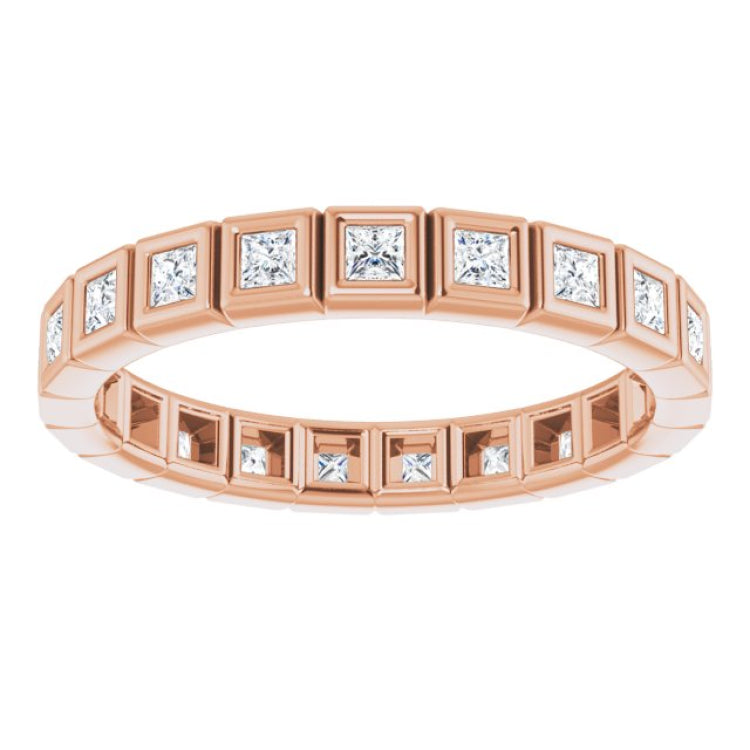 10K Rose Gold 3/8 CTW Lab-Grown Diamond Eternity Band Size 4.75