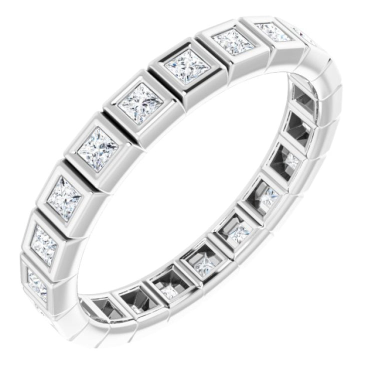 10K White Gold 3/8 CTW Lab-Grown Diamond Eternity Band Size 4.75