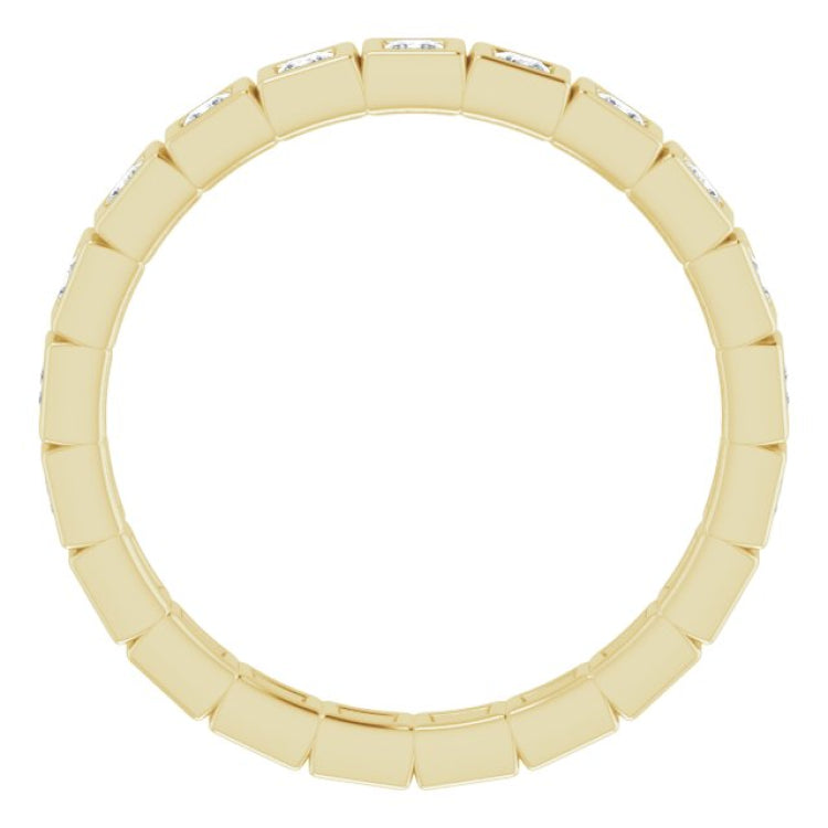 10K Yellow Gold 3/8 CTW Lab-Grown Diamond Eternity Band Size 4.75