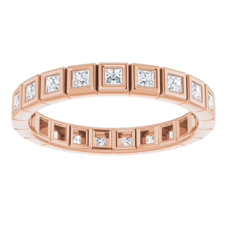 10K Rose Gold 3/8 CTW Lab-Grown Diamond Eternity Band Size 5