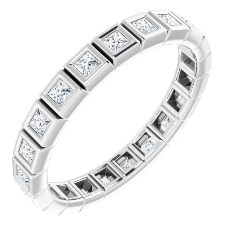 10K White Gold 3/8 CTW Lab-Grown Diamond Eternity Band Size 5