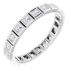 10K White Gold 3/8 CTW Lab-Grown Diamond Eternity Band Size 5