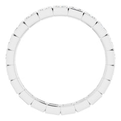 10K White Gold 3/8 CTW Lab-Grown Diamond Eternity Band Size 5