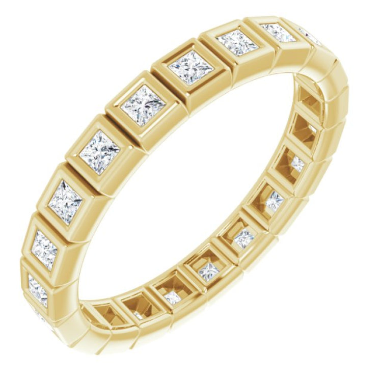 10K Yellow Gold 3/8 CTW Lab-Grown Diamond Eternity Band Size 5