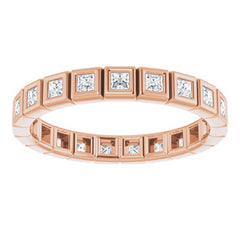 10K Rose Gold 3/8 CTW Lab-Grown Diamond Eternity Band Size 5.25