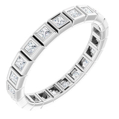 10K White Gold 3/8 CTW Lab-Grown Diamond Eternity Band Size 5.25